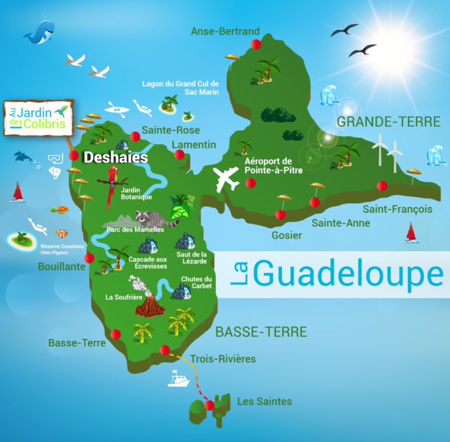 Hotel Au Jardin des Colobris Ecolodge _ Spa Carte géographique