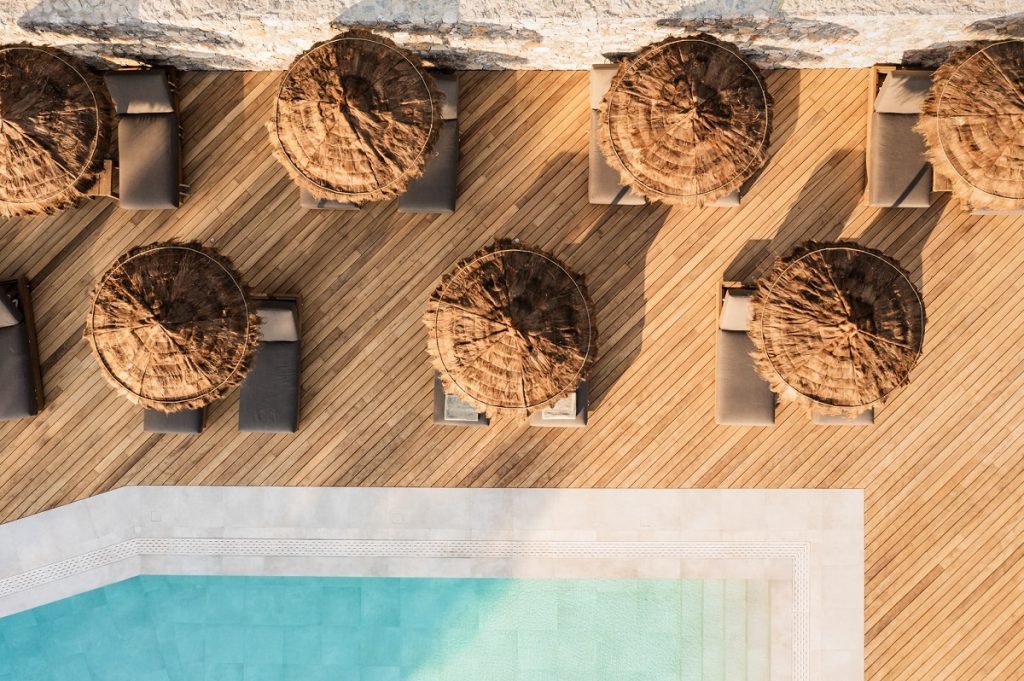 Hotel Lindos Aqua Terra Rhodes Vue aérienne piscine