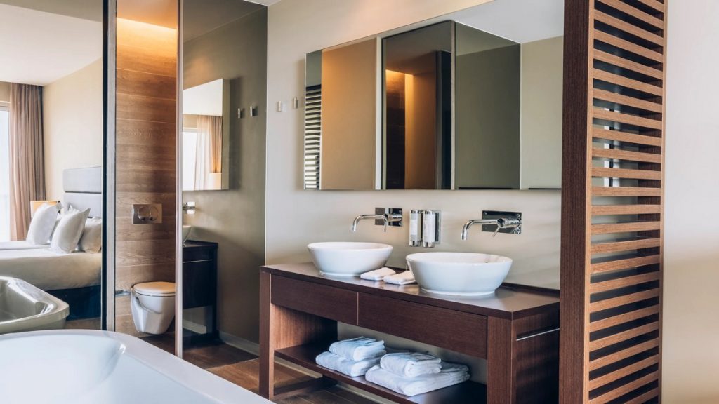 Séjour Portugal Hotel Kappa Club Iberostar Selection Lagos Chambre double vue mer Salle de bain