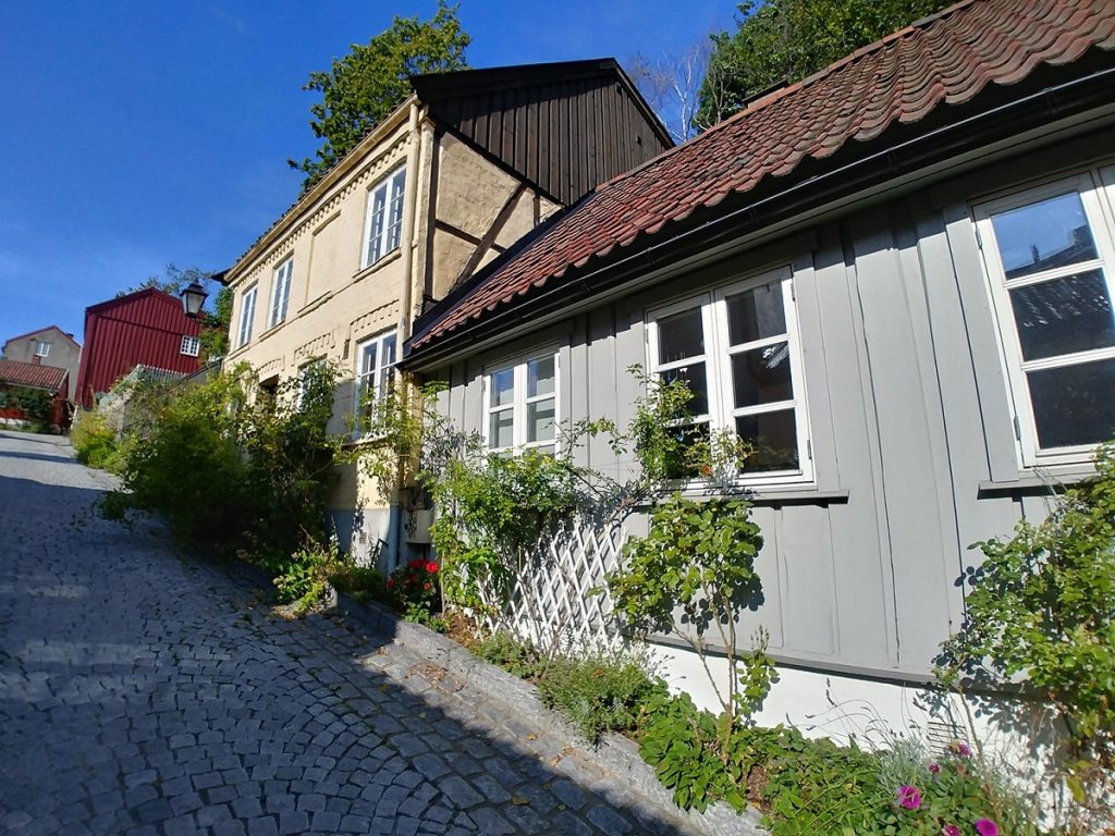 Road trip Norvège Oslo Rues Damstredet et Telthusbakken