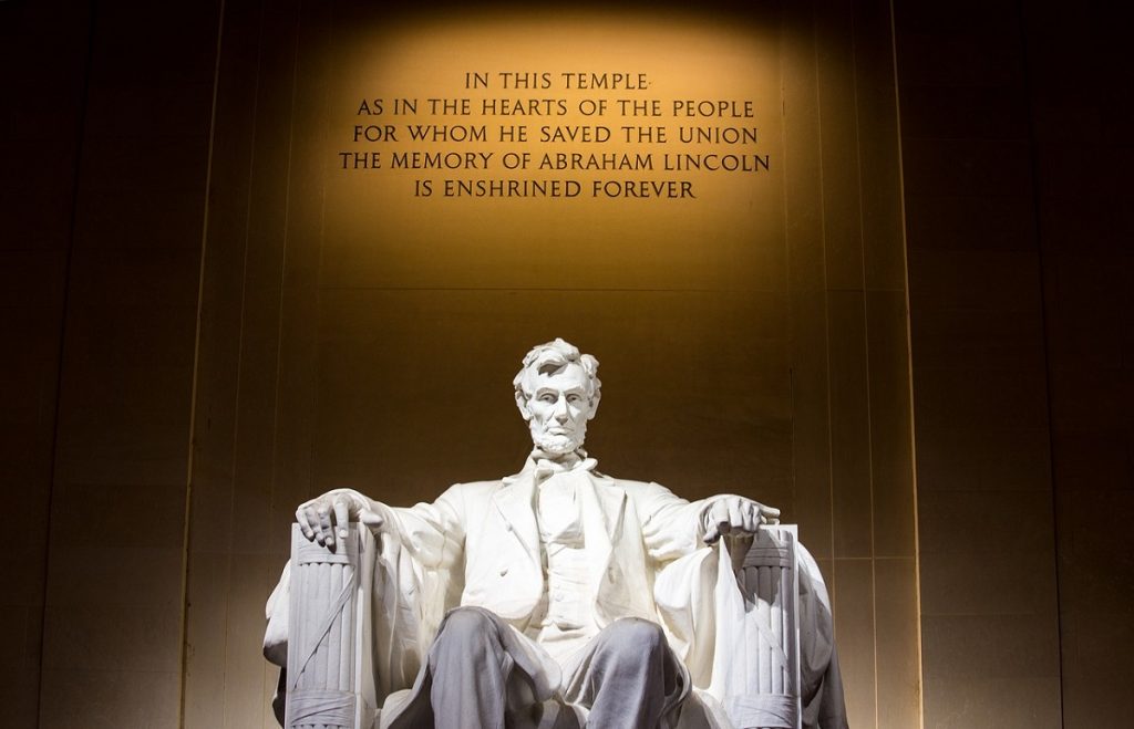 Road trip USA Washington DC Memorial Abraham Lincoln